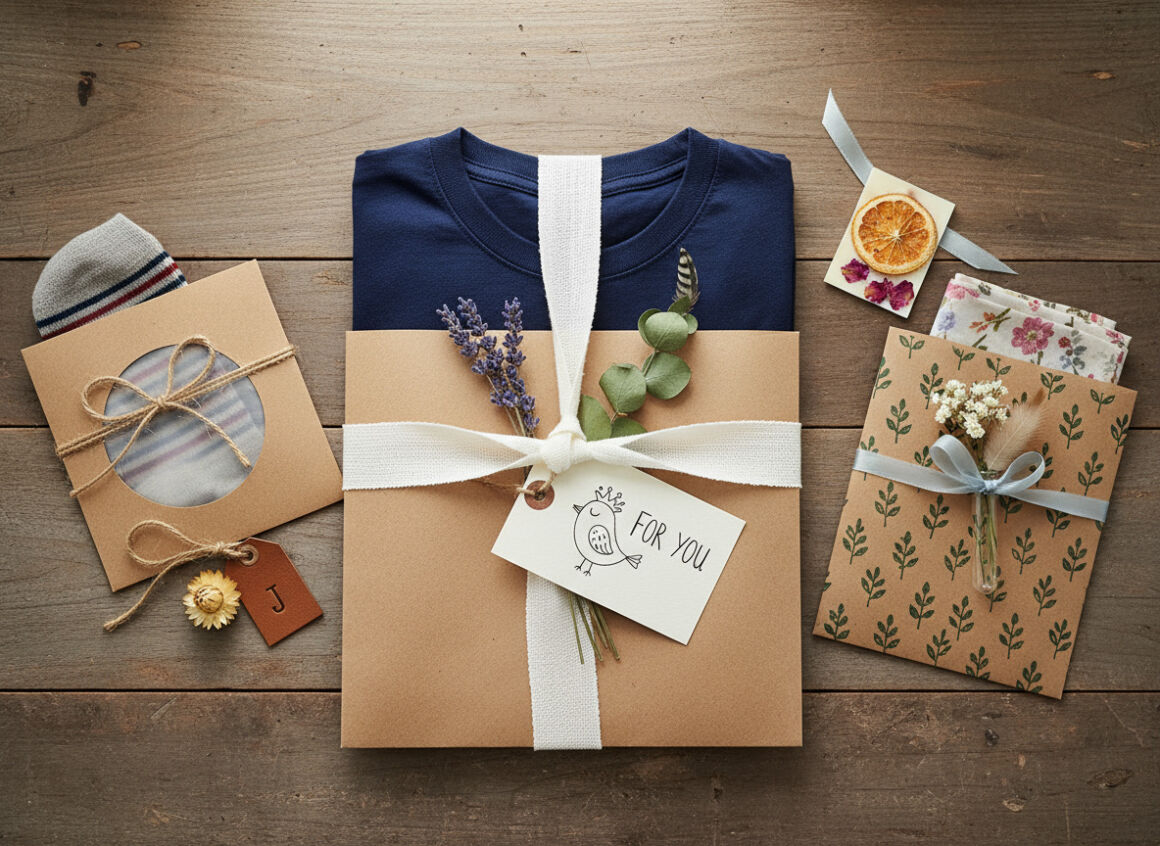 茶封筒でラッピング