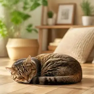 保護猫を迎える準備と譲渡会の流れを解説するやわらかな光の入る部屋でくつろぐ保護猫